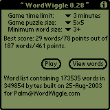 MKSoft WordWiggle for PalmOS